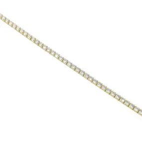 10k Yellow Gold CZ Tennis Bracelet in