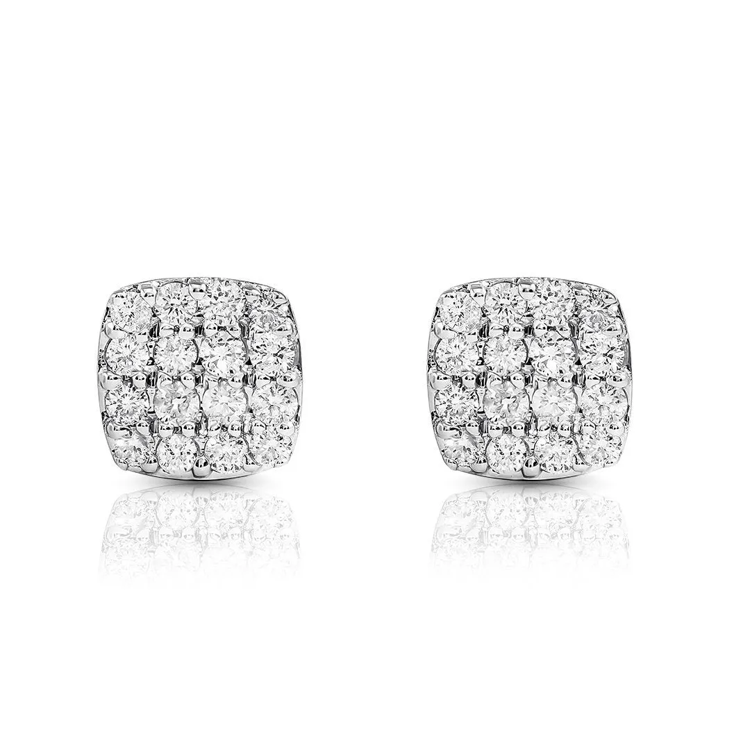 10k Yellow Gold Diamond Stud Earring 0.50 Ctw