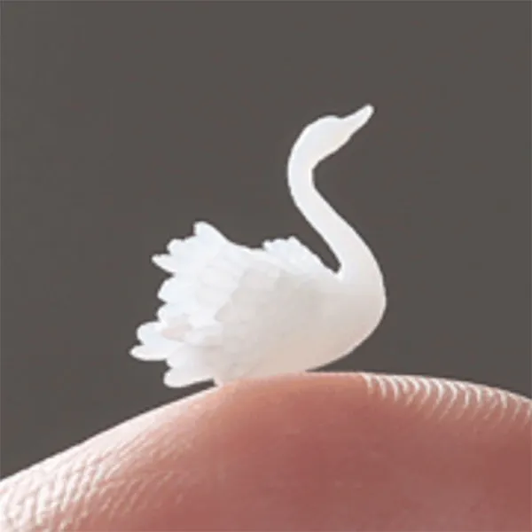 3D Animal Resin Inclusion | Dollhouse Swan Embellishment for Resin Art | Miniature Bird | Resin Jewellery Making (2 pcs / 13mm x 12mm)