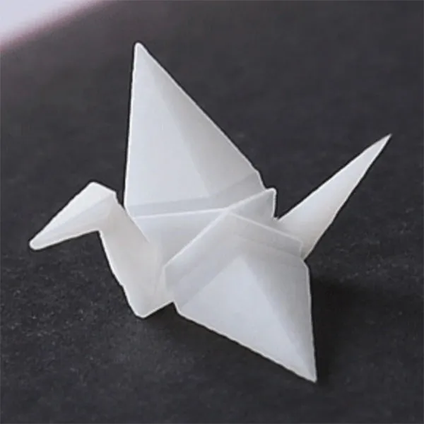 3D Paper Crane Resin Inclusion | Japanese Origami Embellishments for Resin Crafts | Resin Jewellery Supplies (2 pcs / 18mm x 16mm)