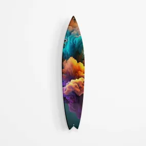 Abstract Space Smoke Acrylic Surfboard Wall Art