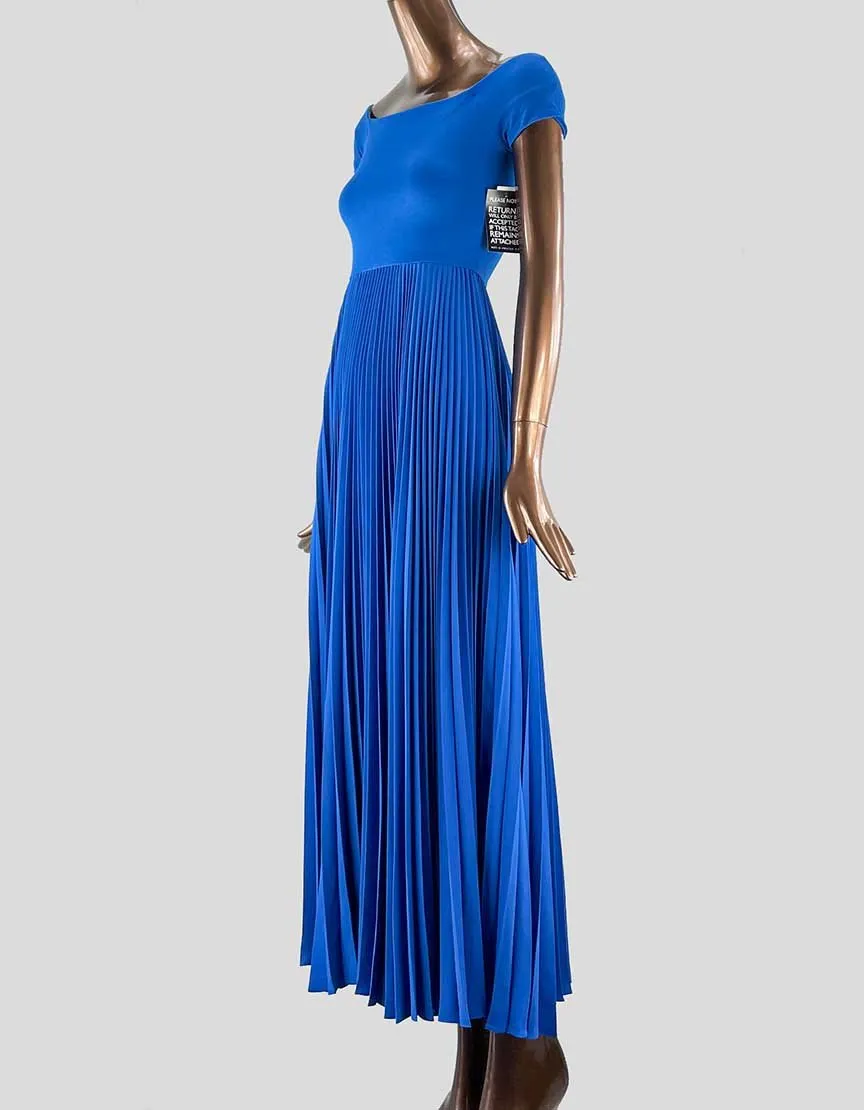 Alice   Olivia Blue Pleated Gown w/ Tags - 0 US