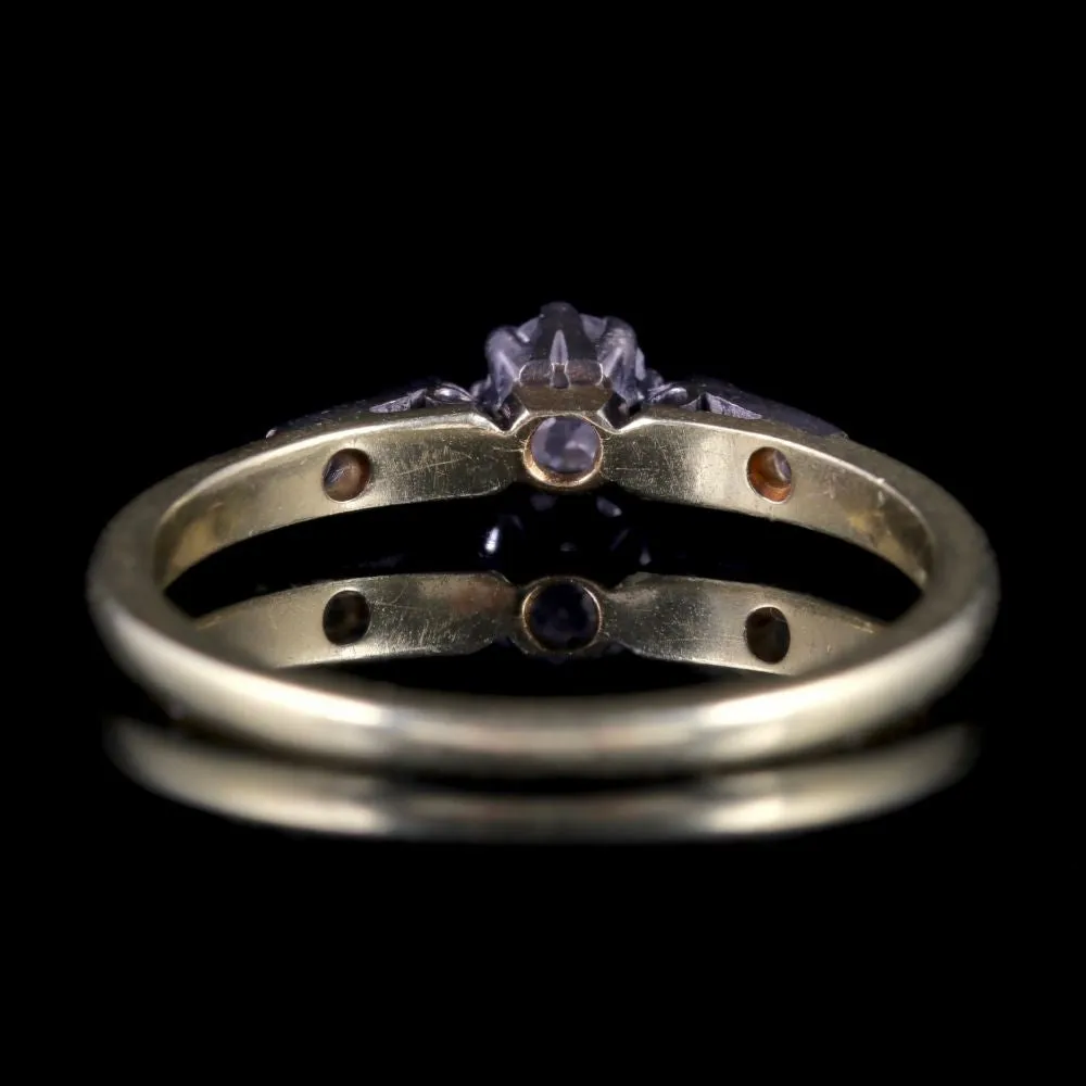 Antique Edwardian Diamond Ring 18Ct Gold Engagement Ring Circa 1915