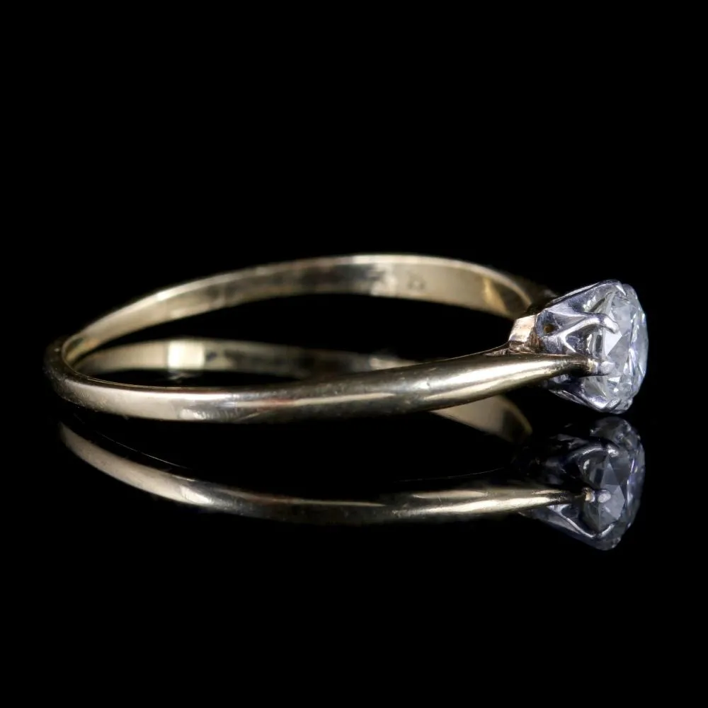 Antique Edwardian Diamond Solitaire Ring Circa 1901