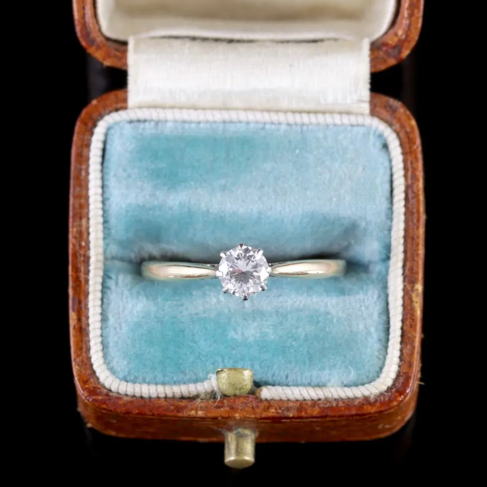 Antique Edwardian Diamond Solitaire Ring Circa 1901