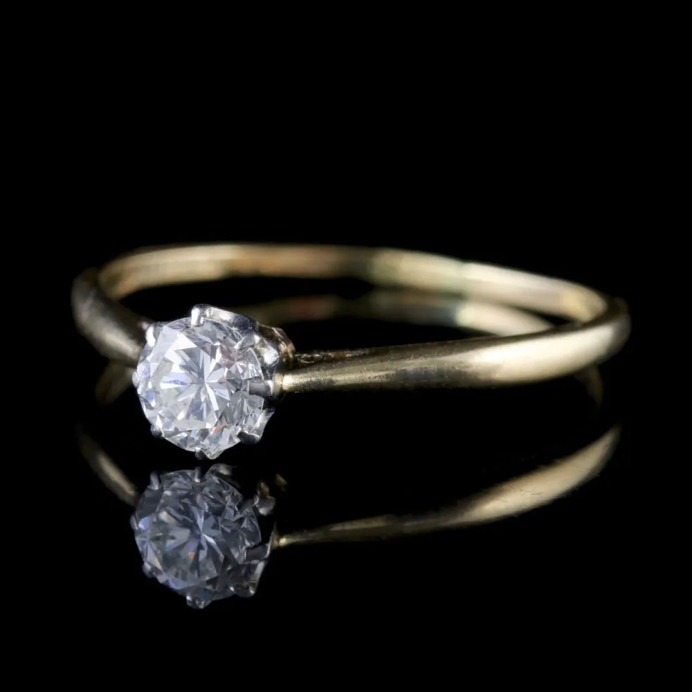 Antique Edwardian Diamond Solitaire Ring Circa 1901