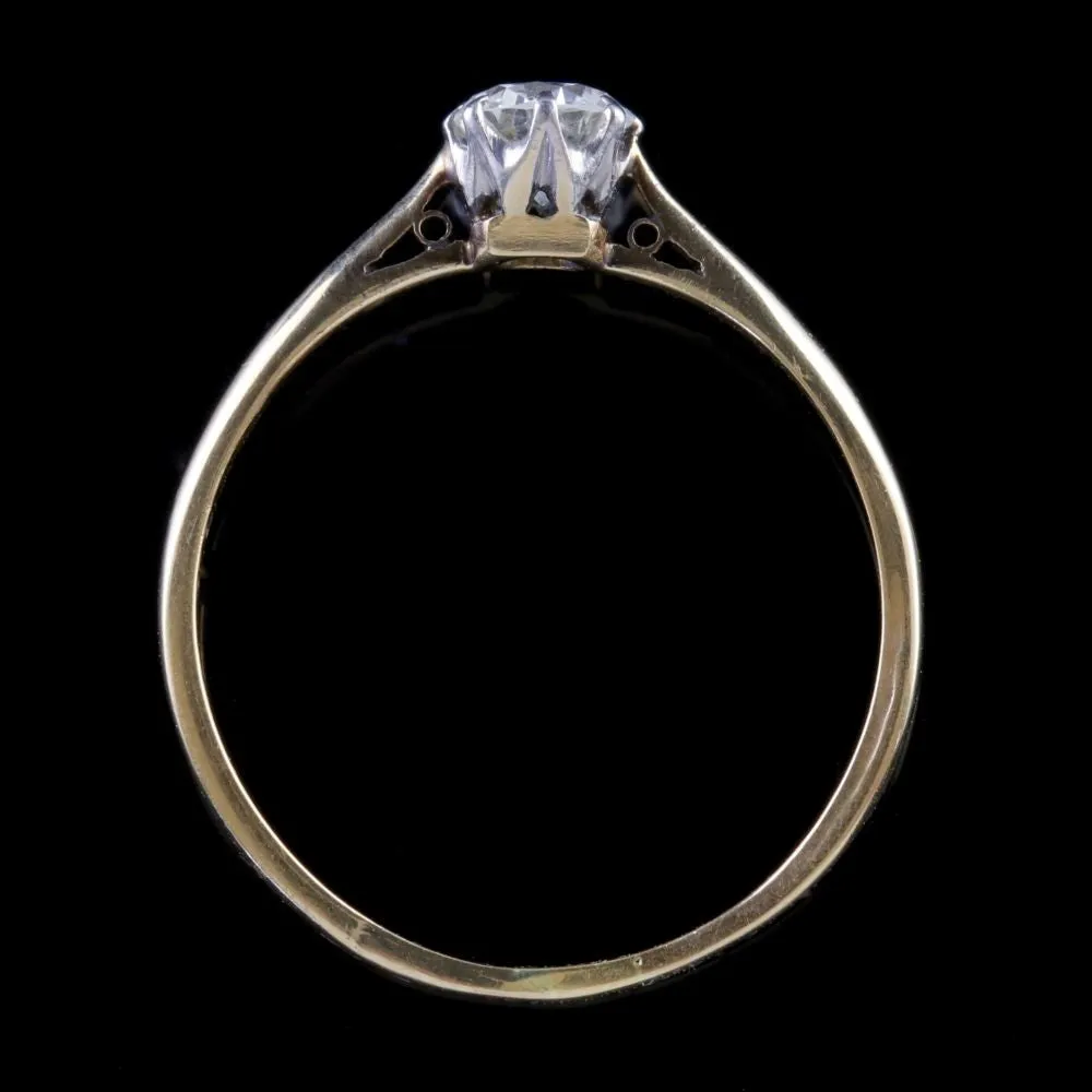 Antique Edwardian Diamond Solitaire Ring Circa 1901