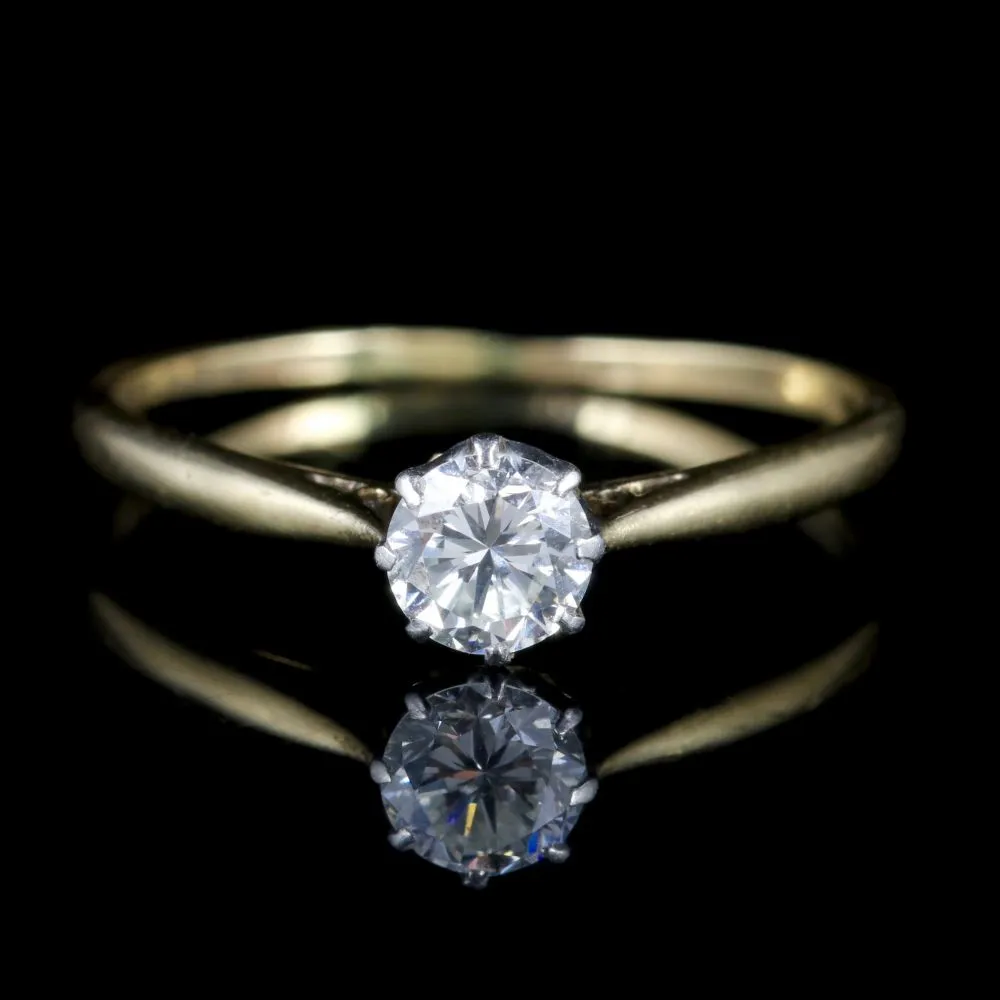 Antique Edwardian Diamond Solitaire Ring Circa 1901