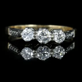 Antique Edwardian Diamond Trilogy Engagement Ring Circa 1915