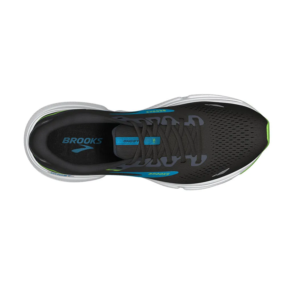 Brooks Ghost 15 (Mens) - Black/Hawaiian Ocean/Green