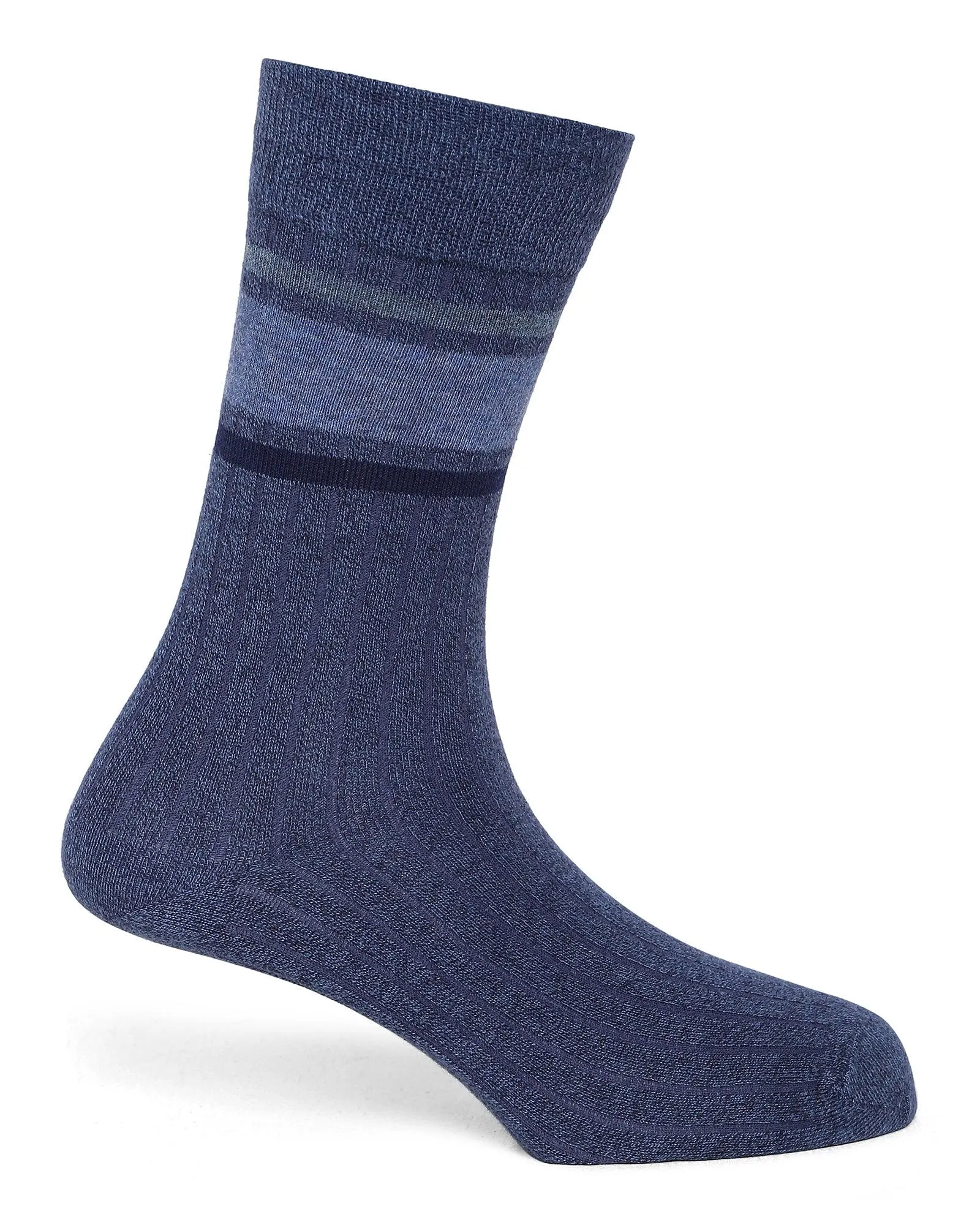 Cotton Navy Printed Socks - Promp