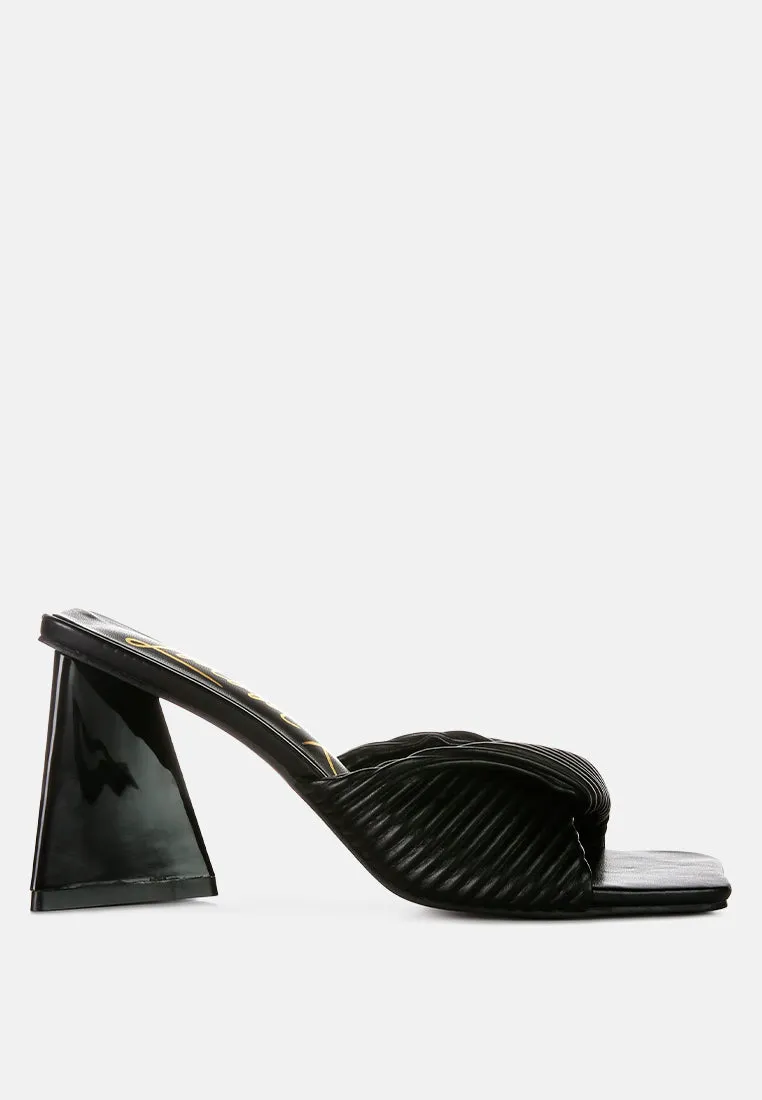 Cupid Kiss Pleated Twist Strap Sandals By Ruw