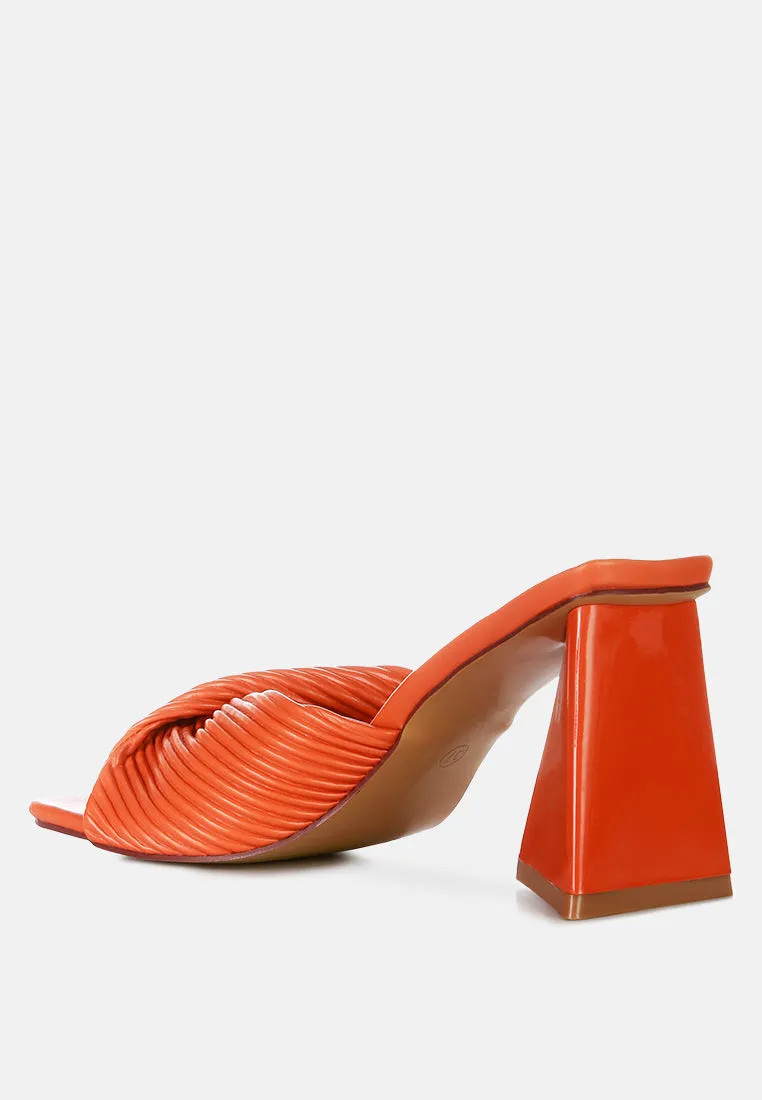 Cupid Kiss Pleated Twist Strap Sandals By Ruw