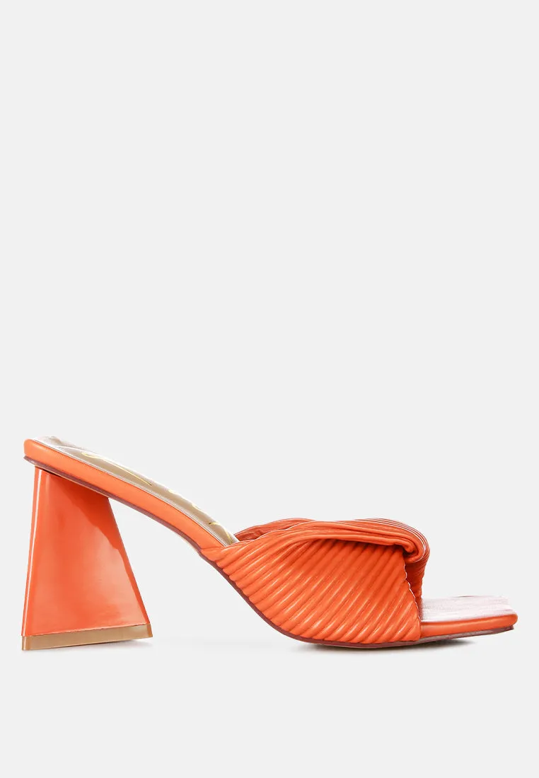 Cupid Kiss Pleated Twist Strap Sandals By Ruw