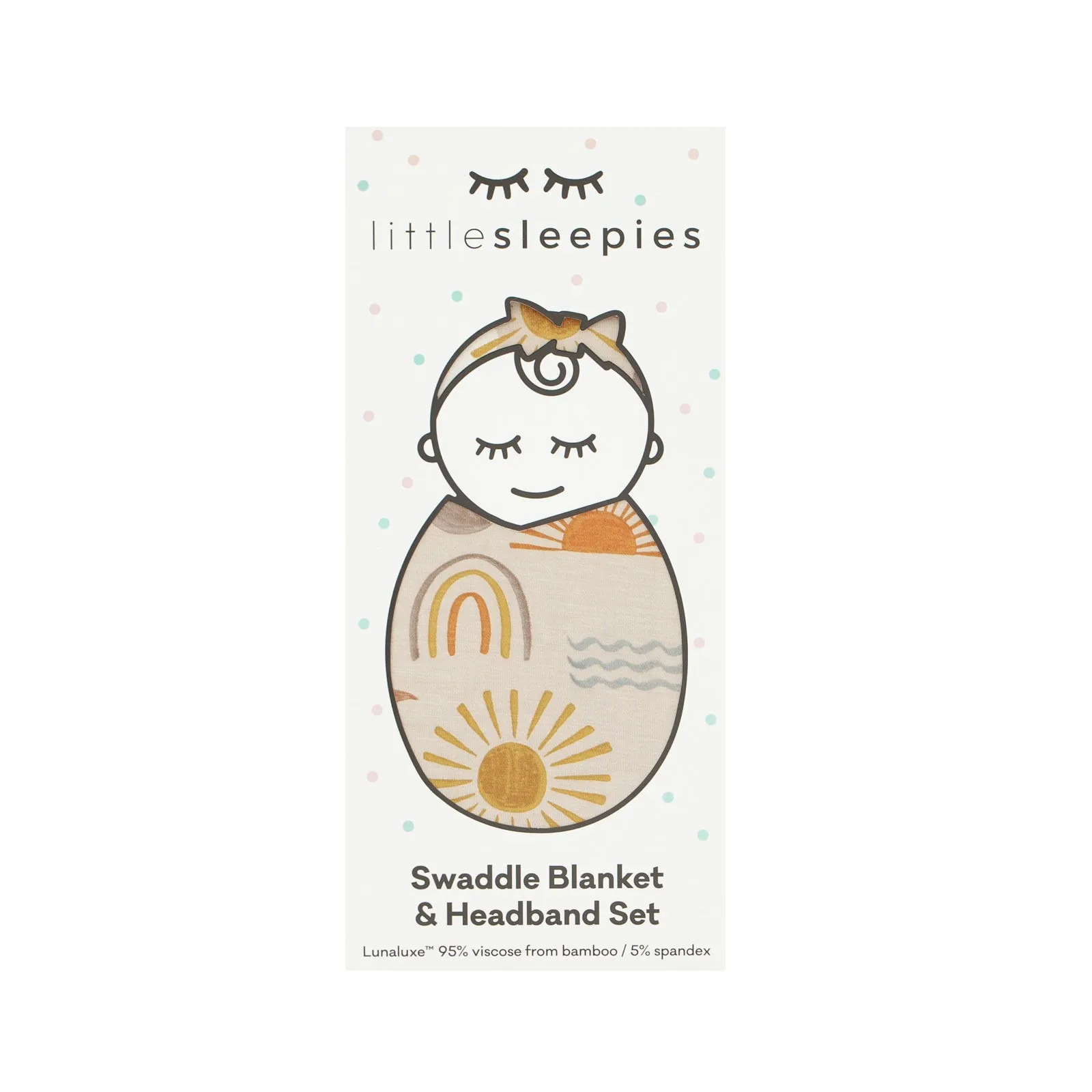 Desert Sunrise Swaddle & Luxe Bow Headband Set