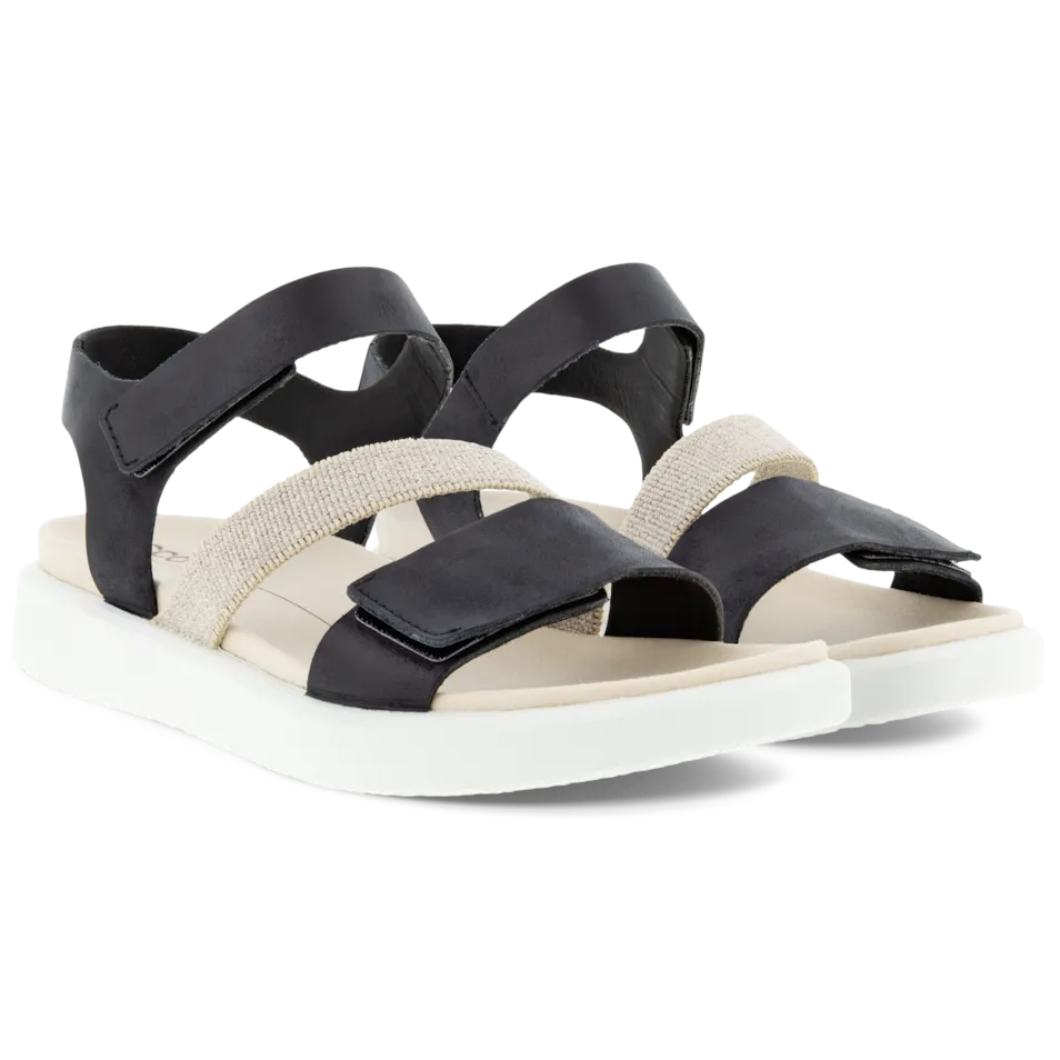 Ecco Flowt Strap Sandal - Black