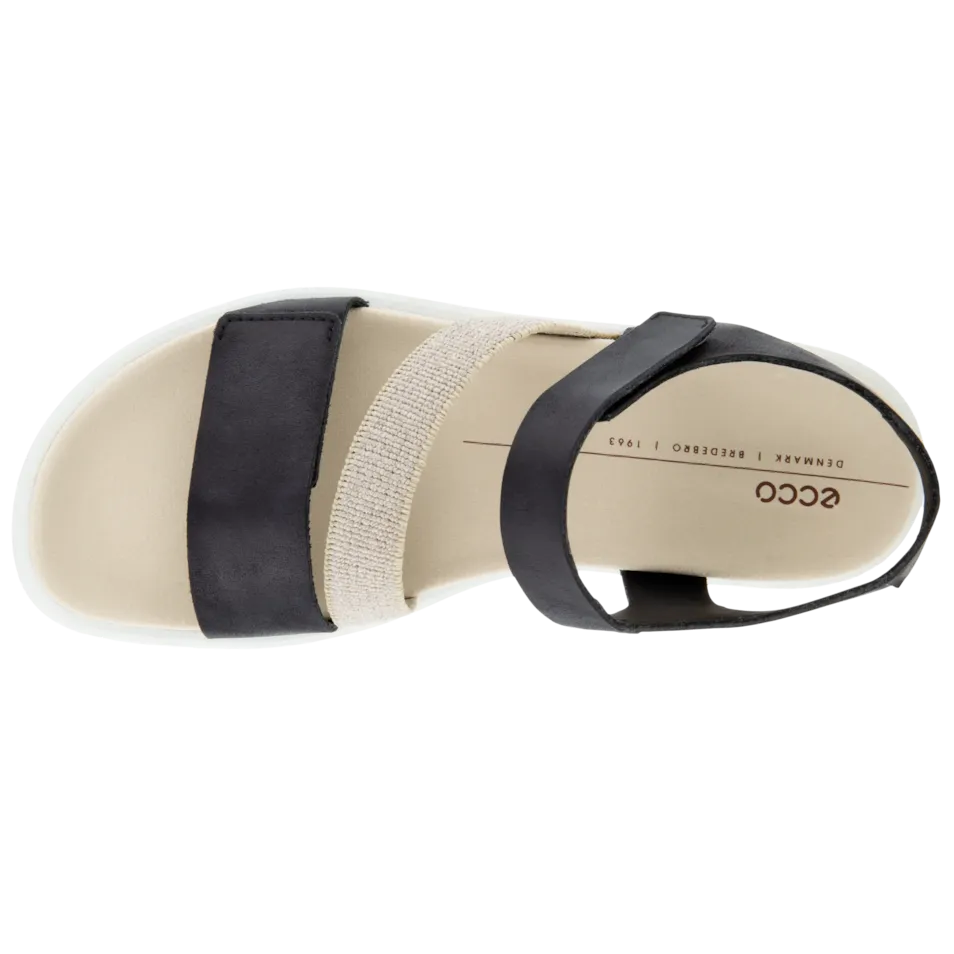 Ecco Flowt Strap Sandal - Black