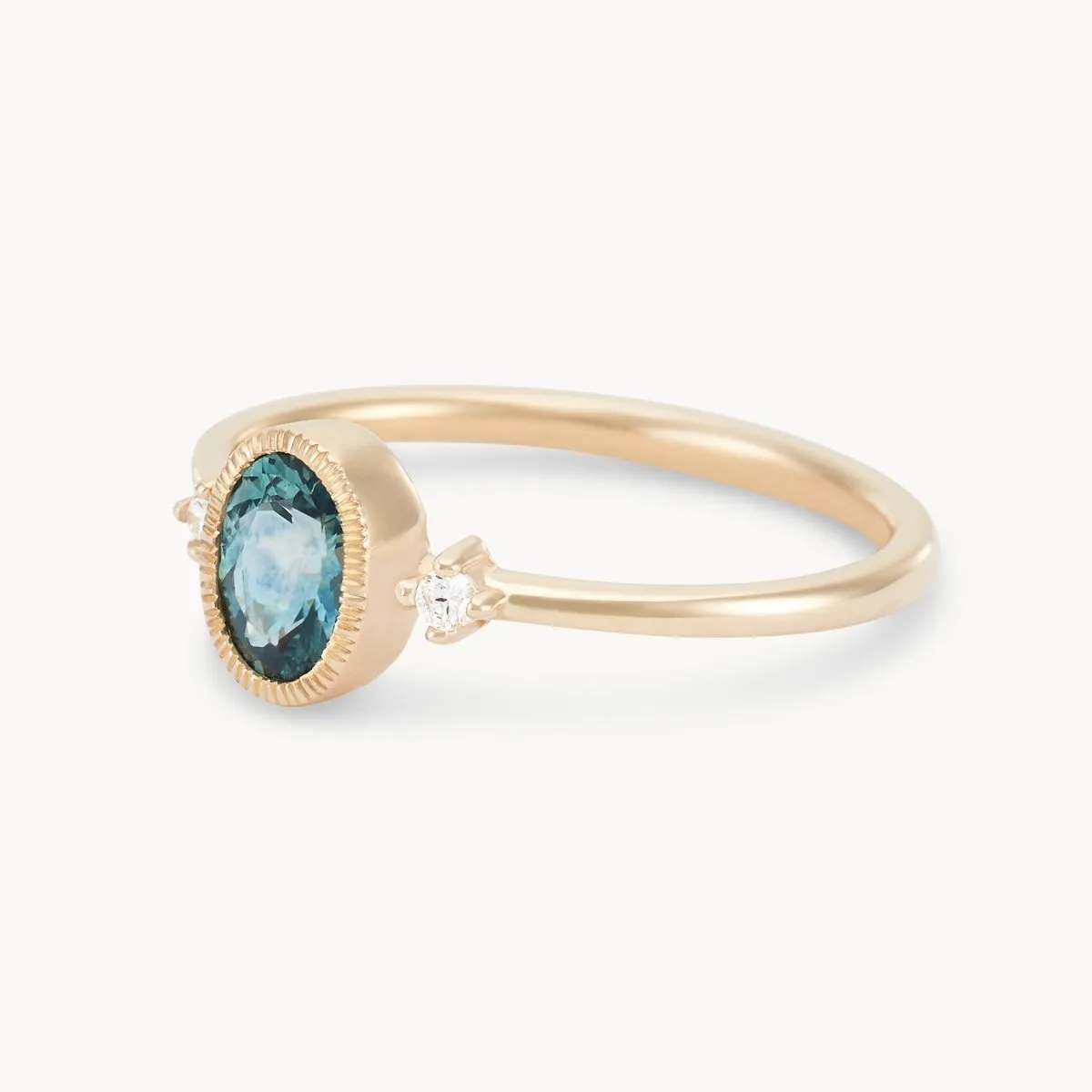 ethereal night one-of-a-kind ring - 14k yellow gold, oval blue sapphire