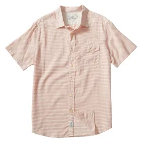 Fairfield Horizontal Micro Stripe Short Sleeve Shirt - Red Cream