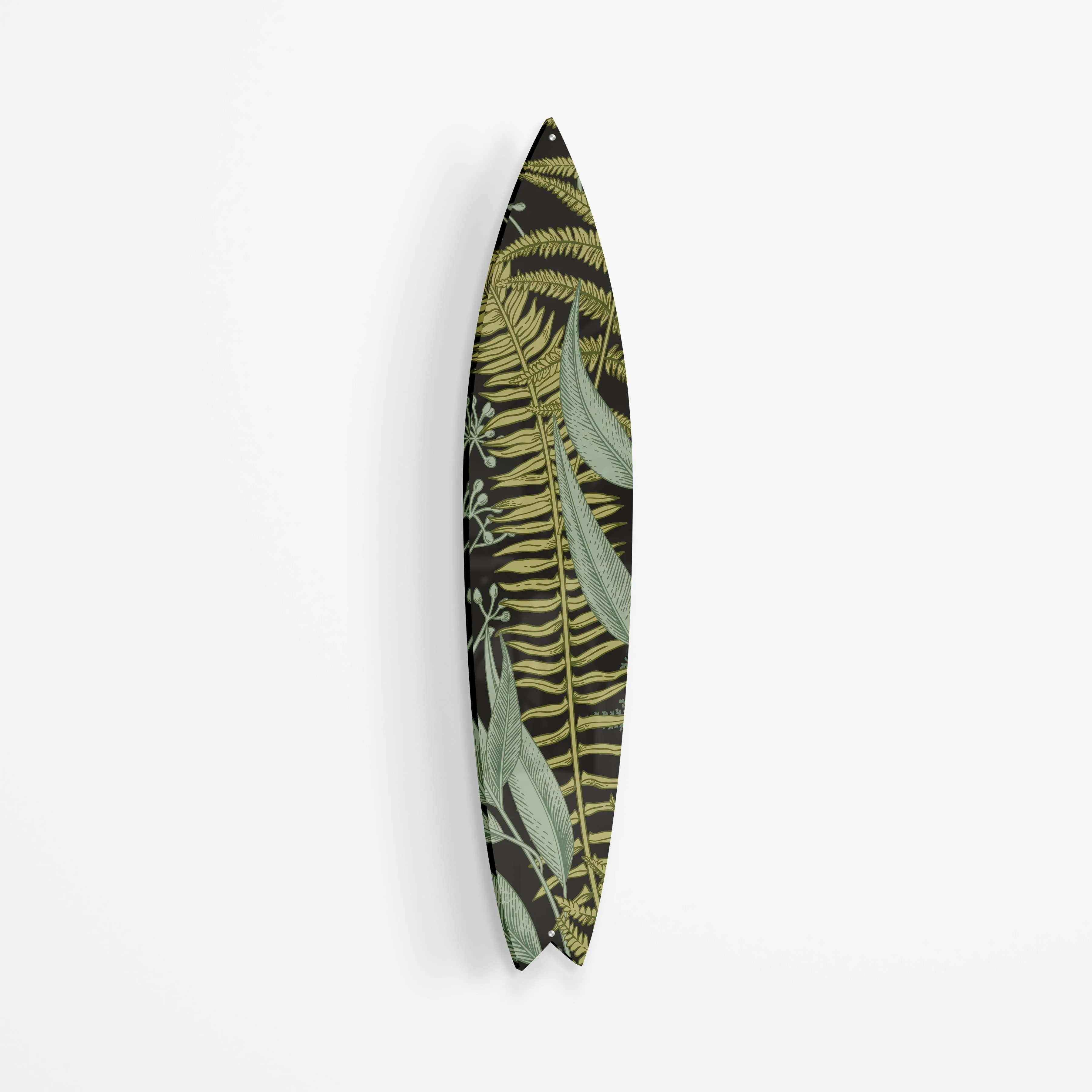 Ferns Botanical  Acrylic Surfboard Wall Art