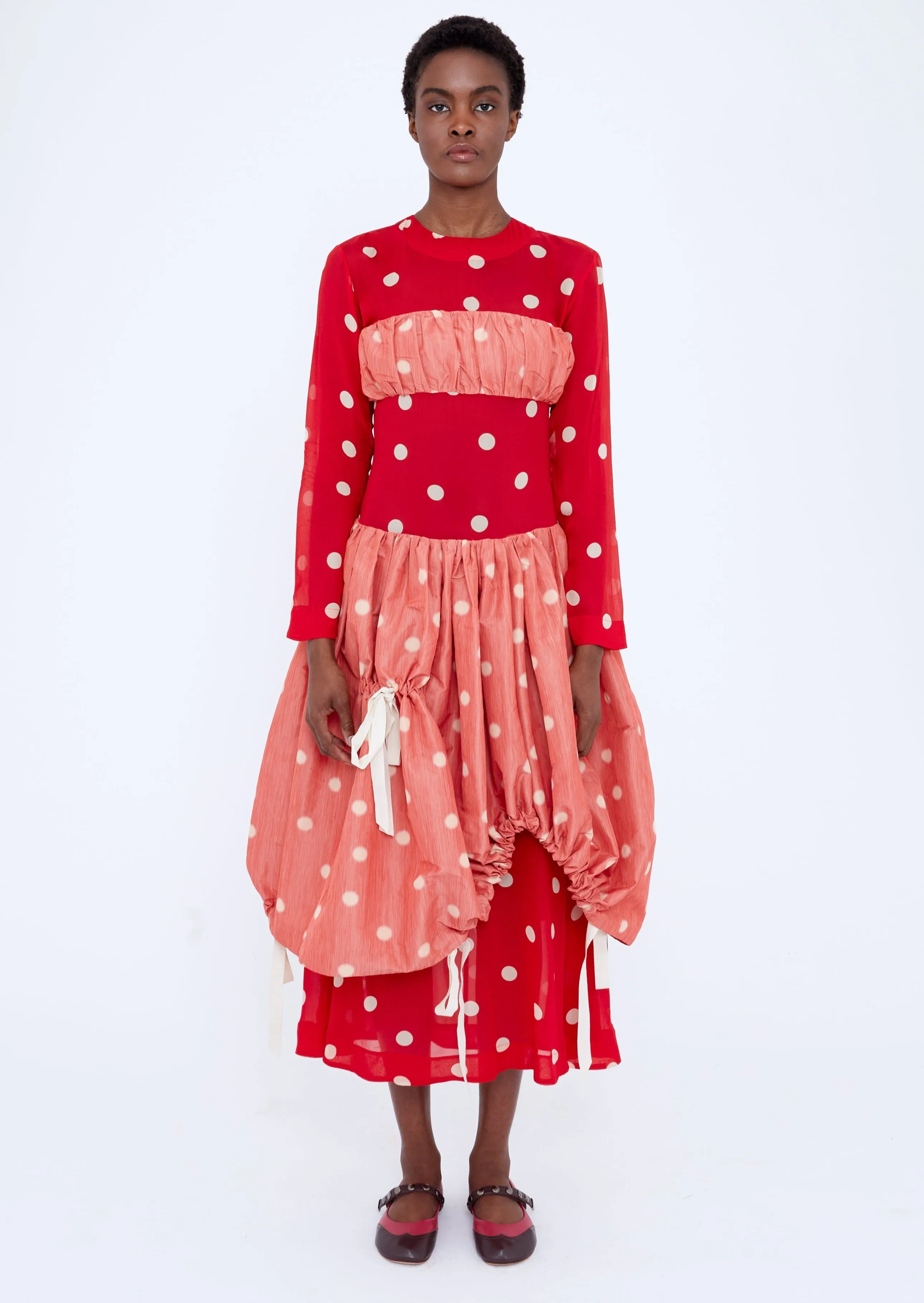 Francis Dress Red Cream