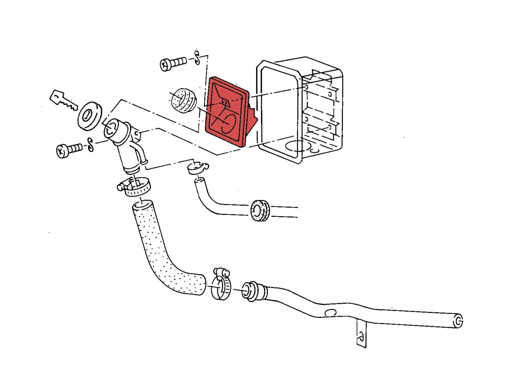 Fuel Filler Plastic Panel Housing [Syncro]