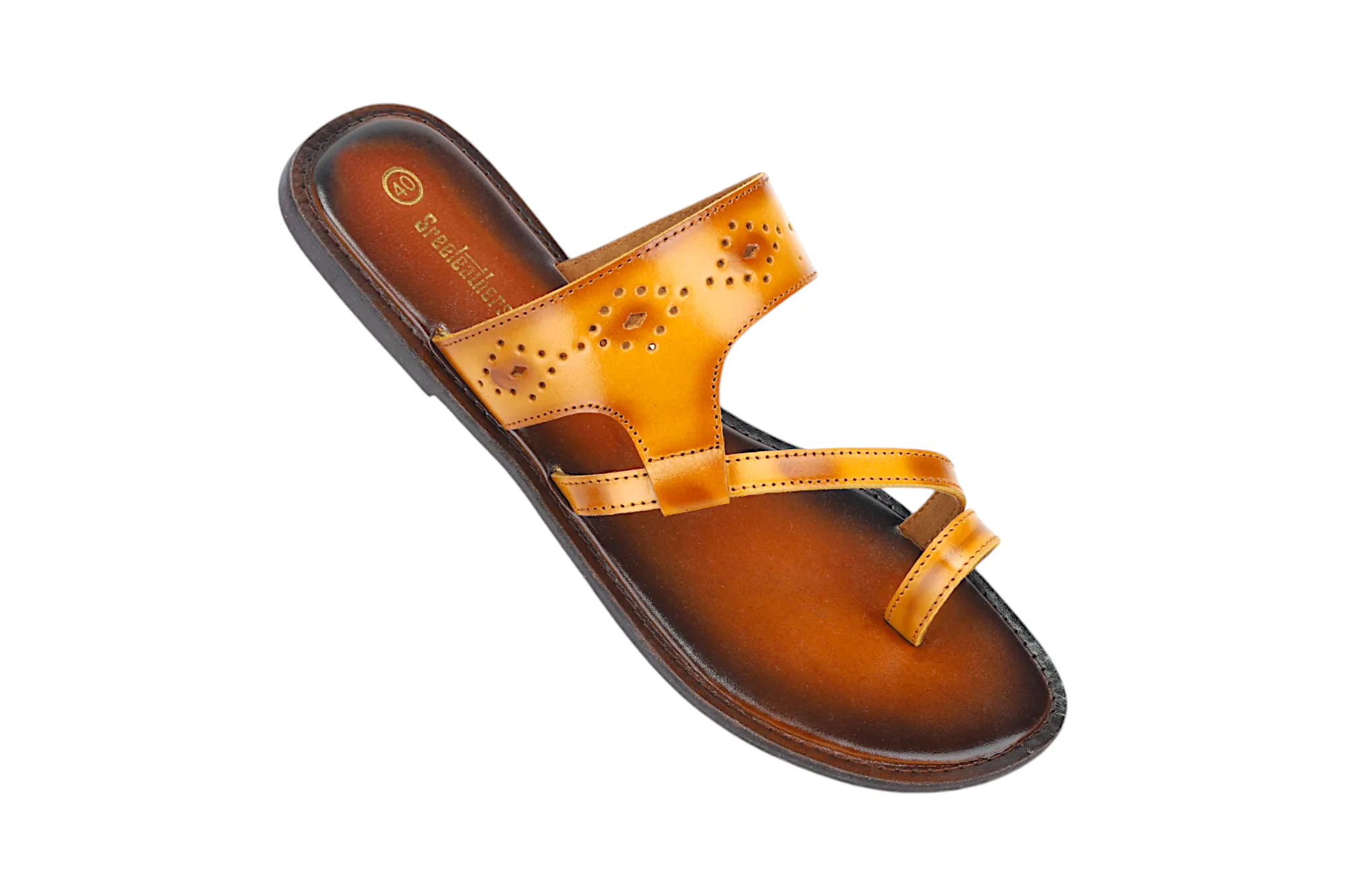 LADIES FLAT LEATHER CHAPPAL 996076