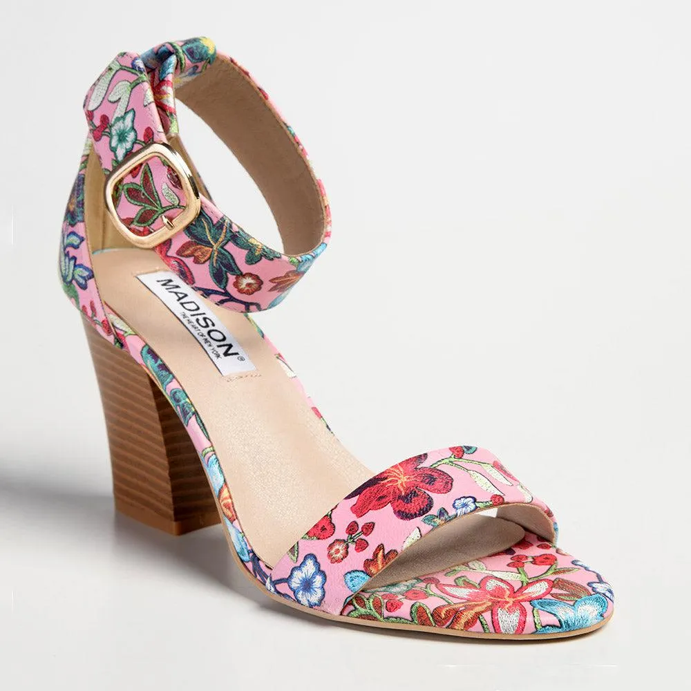 Madison Allan 3 Ankle Strap Sandal - Pink Floral