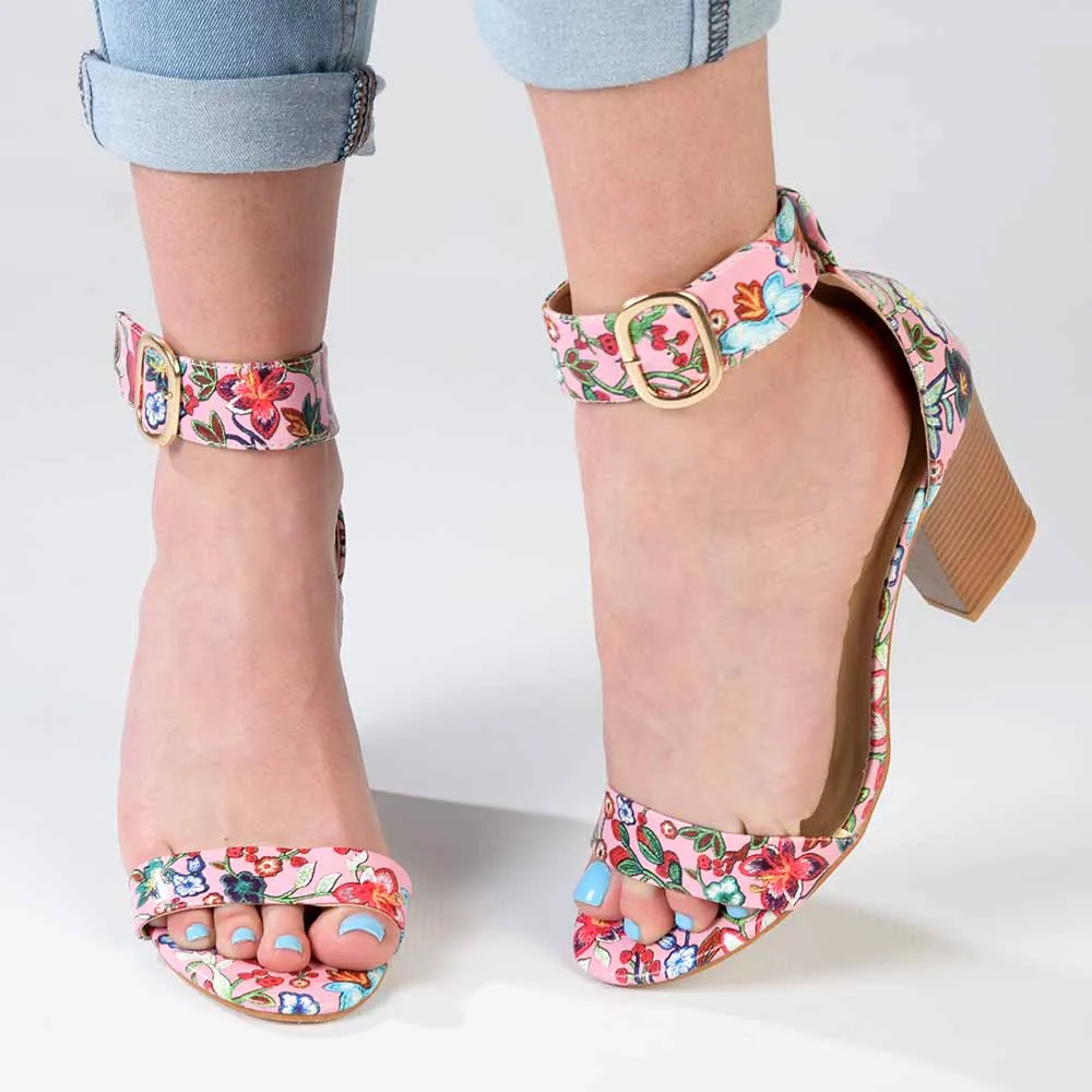 Madison Allan 3 Ankle Strap Sandal - Pink Floral