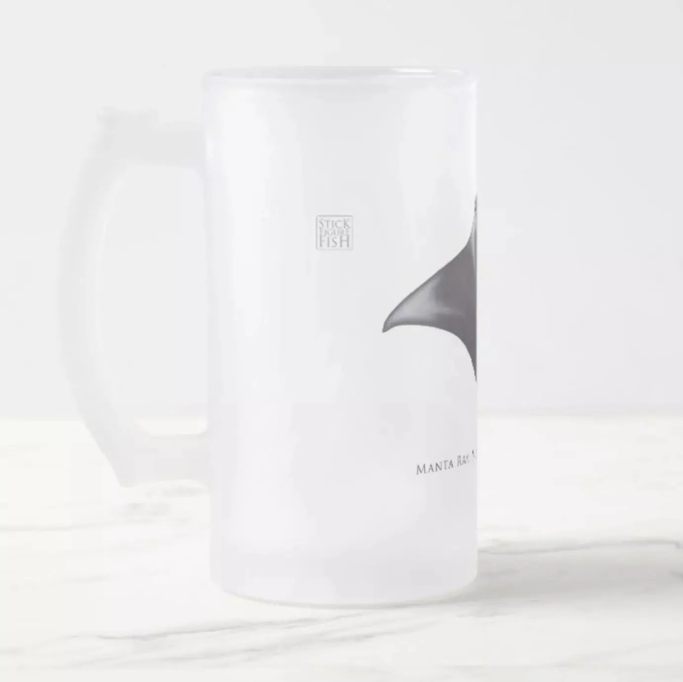 Reef Manta - Frosted Glass Stein