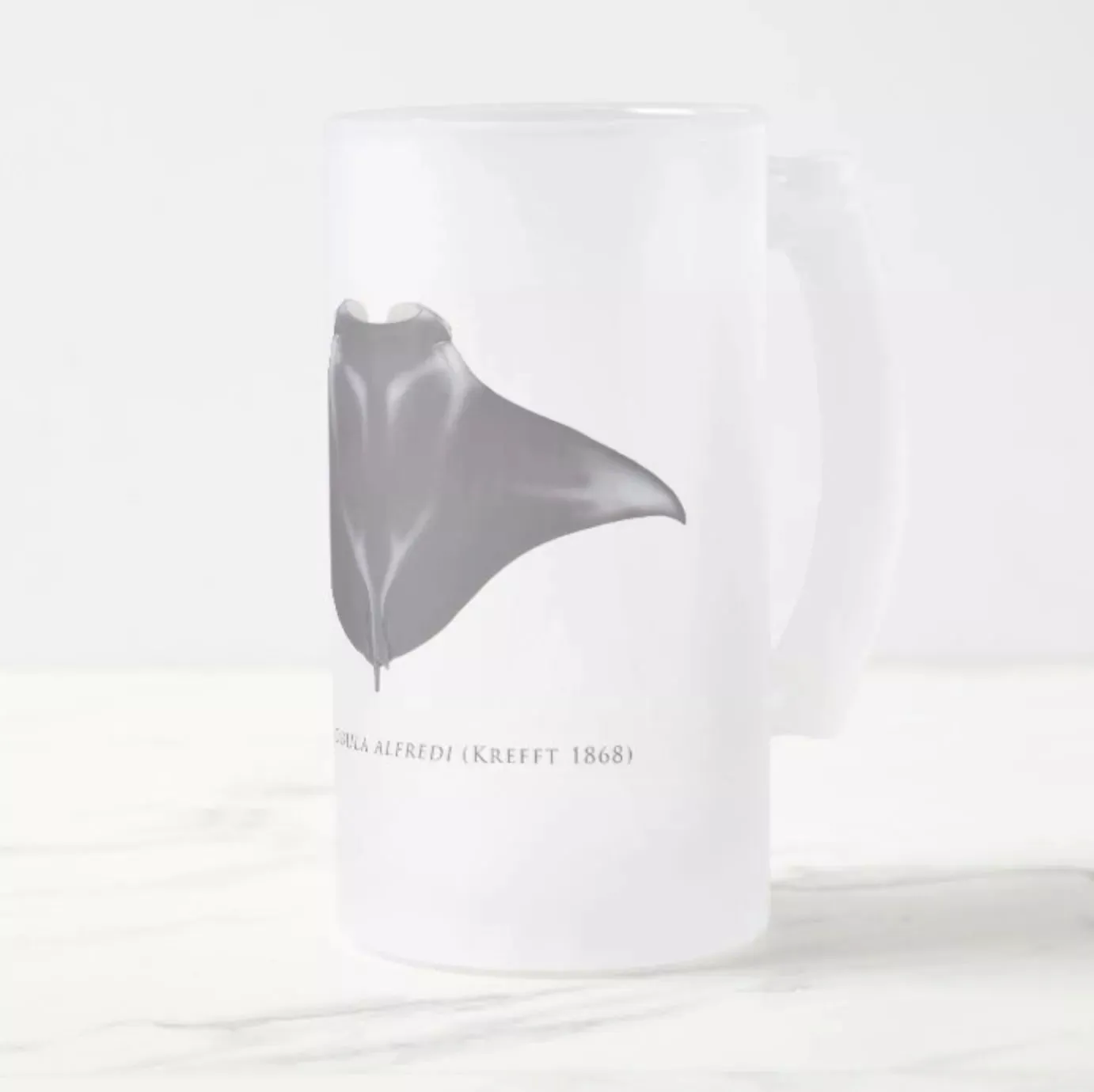 Reef Manta - Frosted Glass Stein