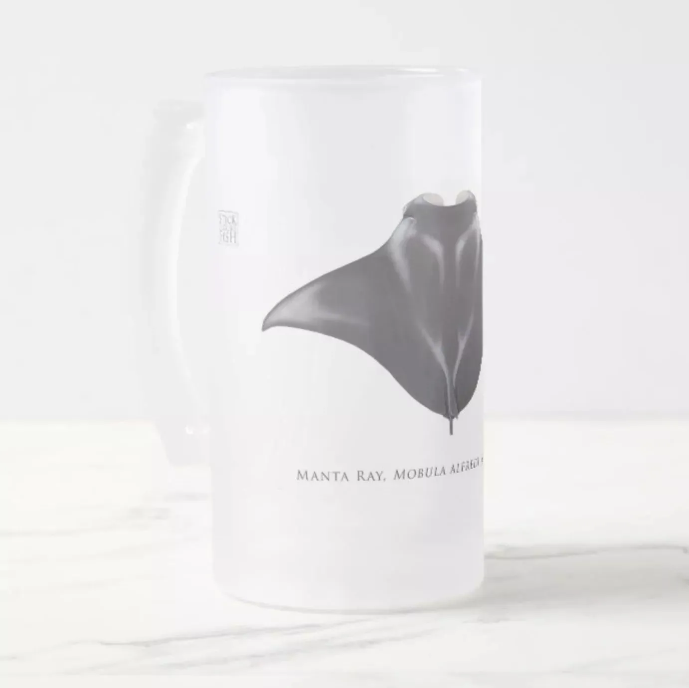 Reef Manta - Frosted Glass Stein