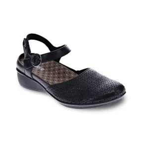 Revere Women's Calabria Closed Toe Sandal Black