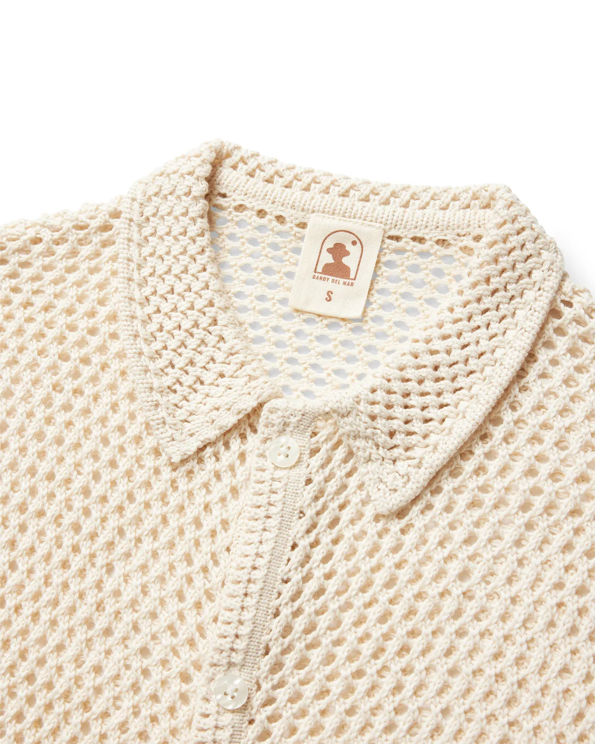 The Málaga Crochet Shirt - Vintage Ivory