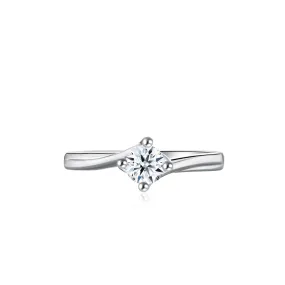 Twist Pinnacle Solitaire Diamond Ring